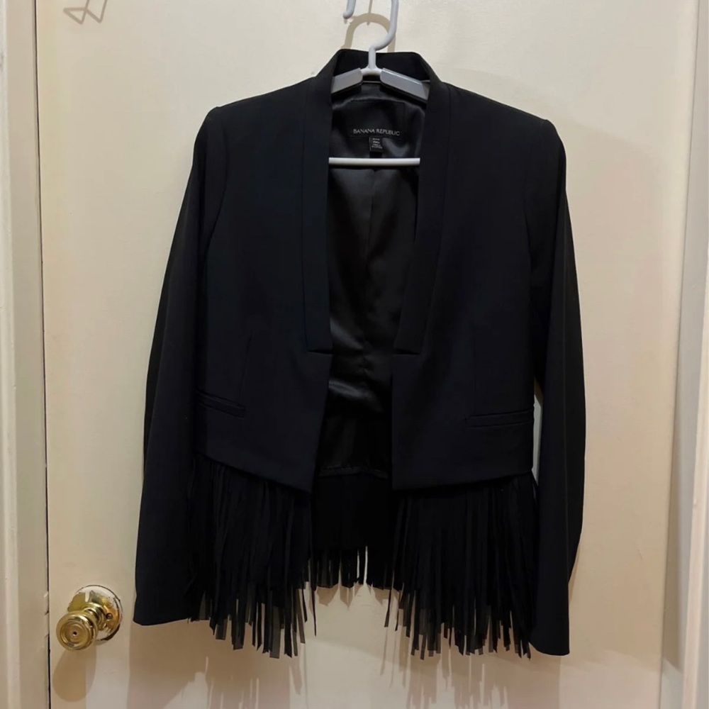 Banana republic wool Blazer with tassels